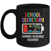 School Secretary Summer Recharge Required Last Day Of School Mug | siriusteestore