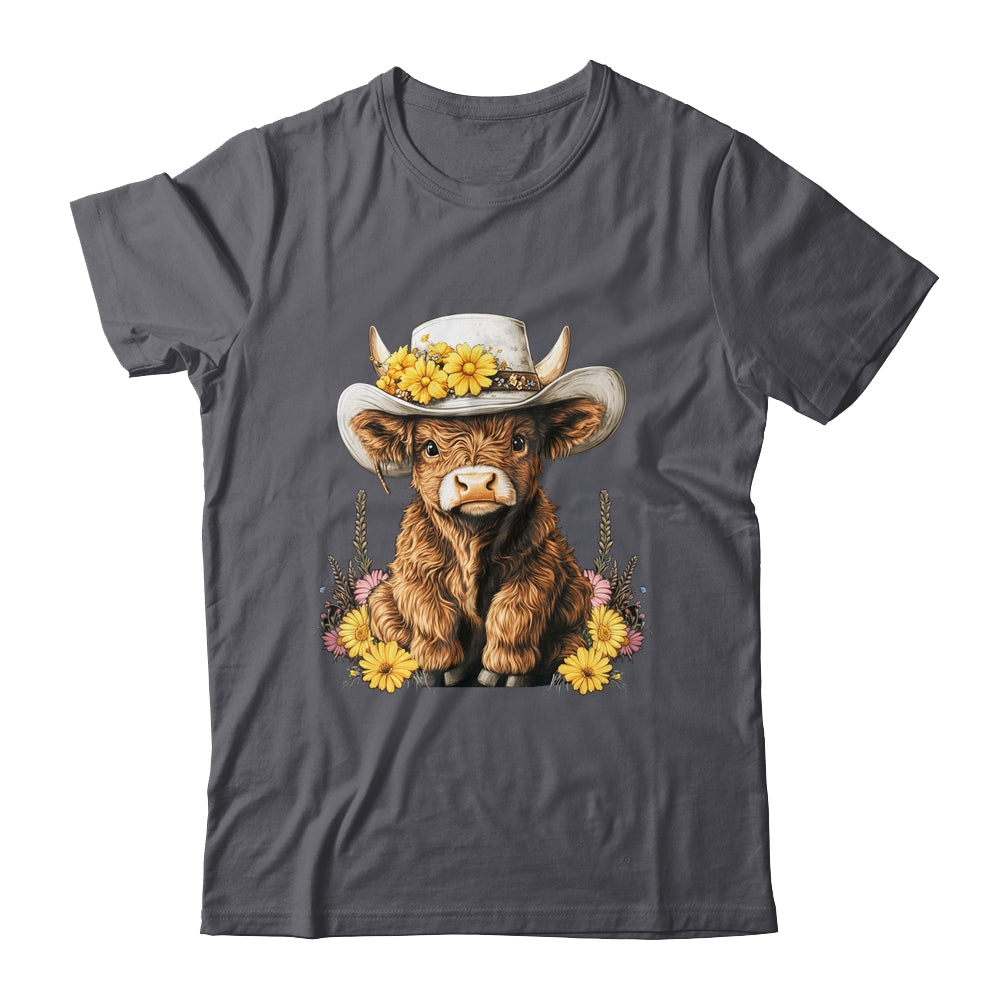 Scottish Cute Highland Cow Cattle Hairy Cow Flowers Women Shirt & Tank Top | siriusteestore