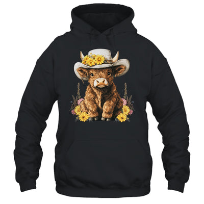 Scottish Cute Highland Cow Cattle Hairy Cow Flowers Women Shirt & Tank Top | siriusteestore