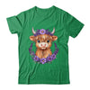 Scottish Highland Cow Baby With Purple Flowers Farmer Women Shirt & Sweatshirt | siriusteestore