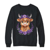 Scottish Highland Cow Baby With Purple Flowers Farmer Women Shirt & Sweatshirt | siriusteestore