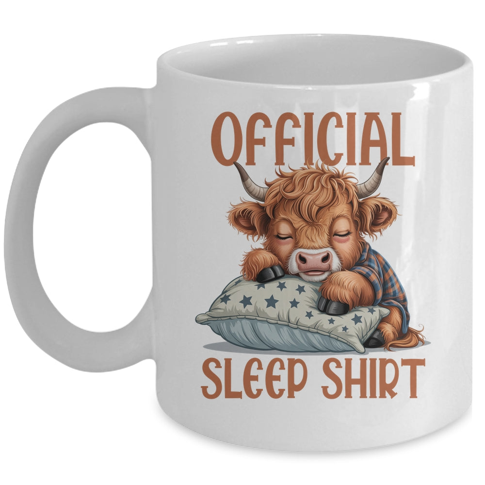 Scottish Highland Cow Official Sleepshirt Funny Sleeping Mug | siriusteestore