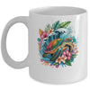 Sea Turtle Summer Vacation Ocean Tropical Flowers Hawaii Mug | siriusteestore