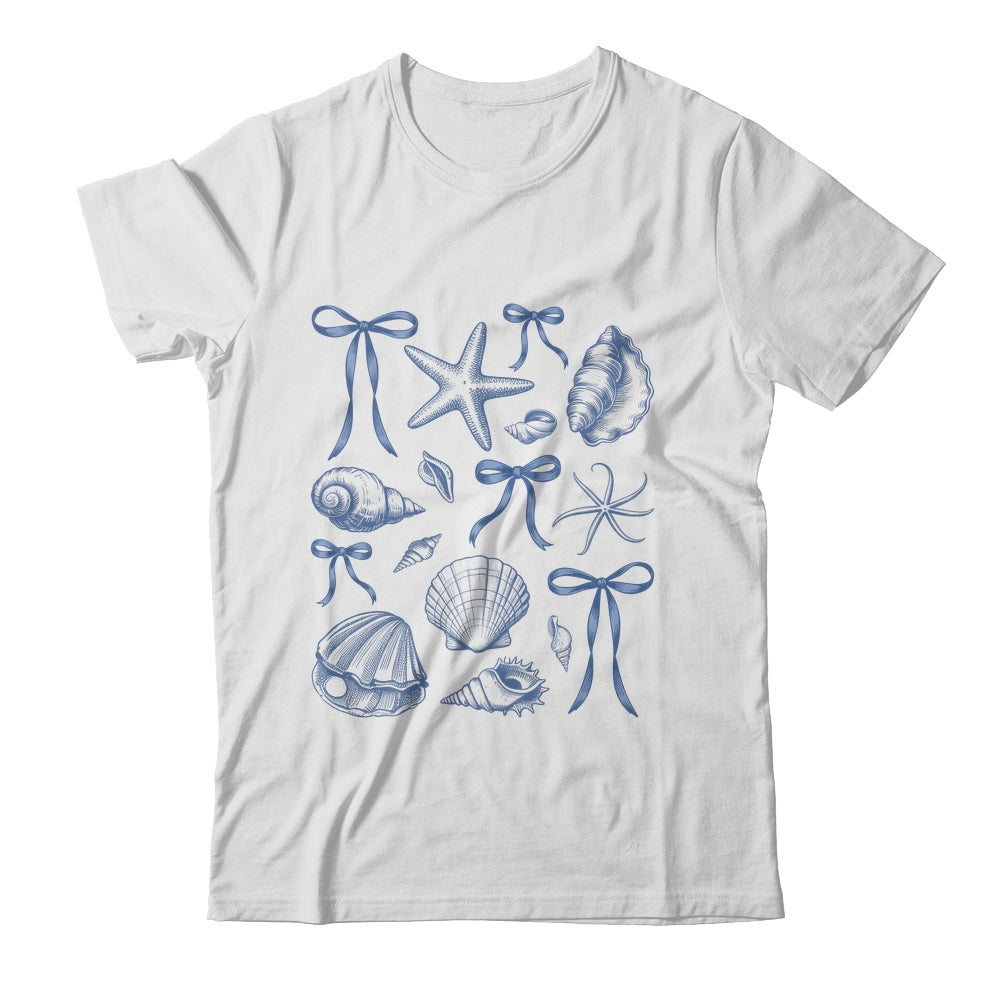 Seashell Coquette Bow Hawaii Beach Summer Vacation Family Shirt & Tank Top | siriusteestore