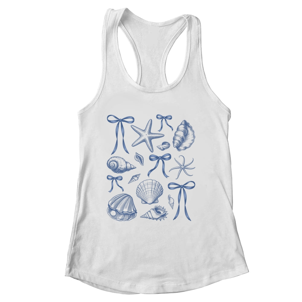 Seashell Coquette Bow Hawaii Beach Summer Vacation Family Shirt & Tank Top | siriusteestore