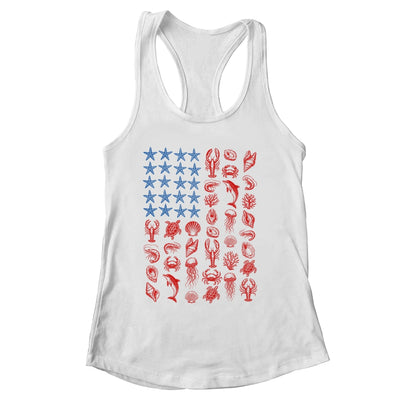Seashell USA Flag 4Th Of July Men Women Kids Summer Coastal Shirt & Tank Top | siriusteestore