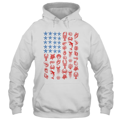 Seashell USA Flag 4Th Of July Men Women Kids Summer Coastal Shirt & Tank Top | siriusteestore
