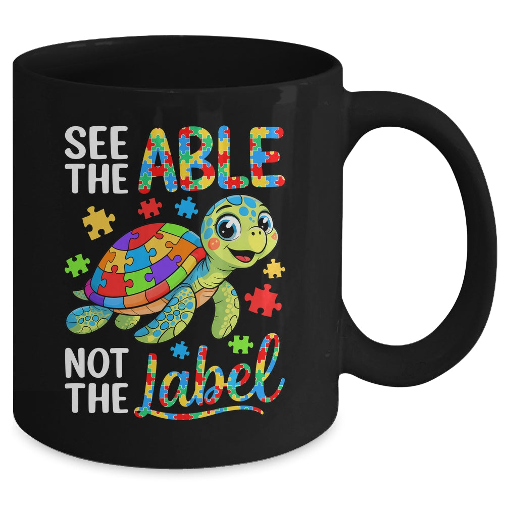 See The Able Not The Label Sea Turtle Autism Awareness Mug | siriusteestore