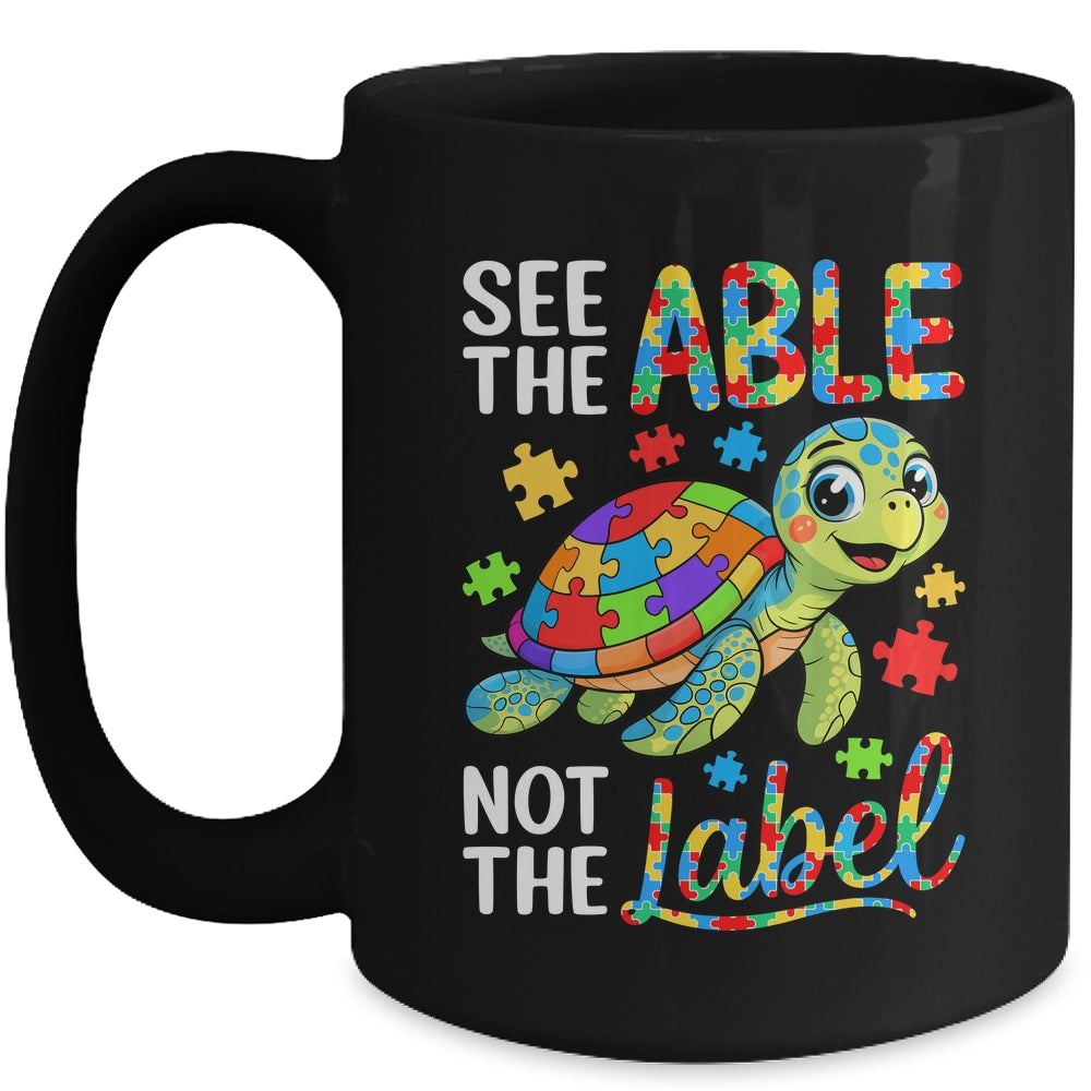 See The Able Not The Label Sea Turtle Autism Awareness Mug | siriusteestore
