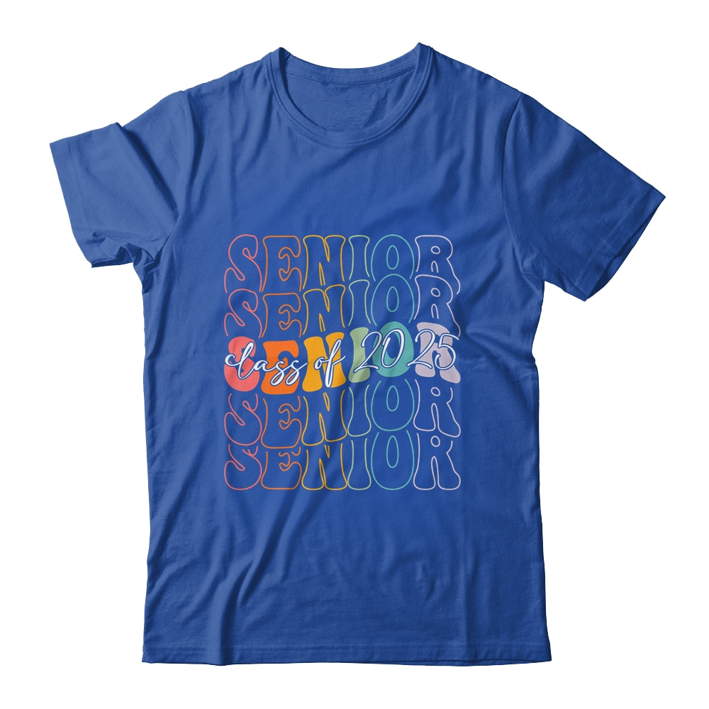 Senior 2025 Class Of 2025 Back To School 2025 Groovy Shirt & Tank Top | siriusteestore