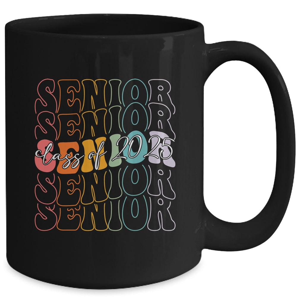 Senior 2025 Class Of 2025 Back To School 2025 Groovy Mug | siriusteestore