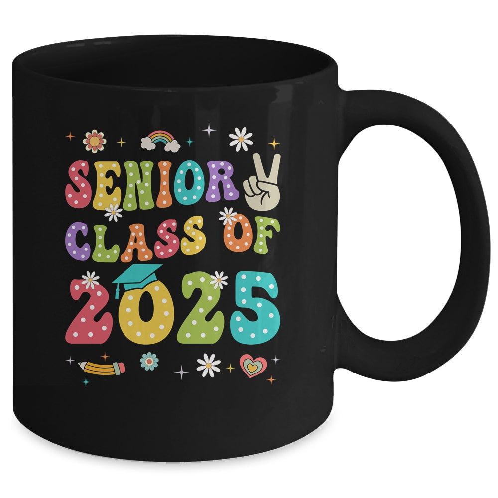Senior 2025 Class Of 2025 Seniors Graduation Groovy Retro Mug | siriusteestore