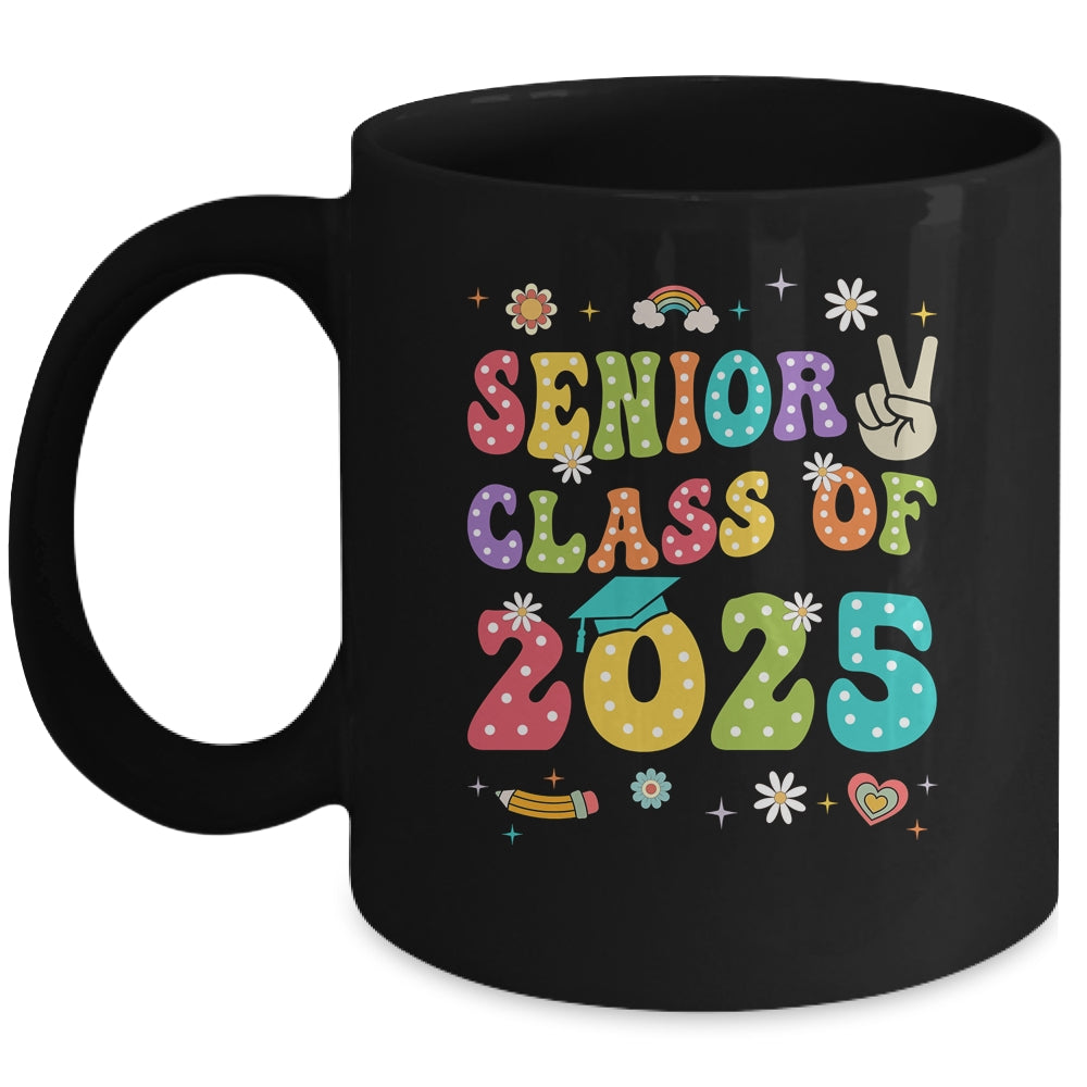 Senior 2025 Class Of 2025 Seniors Graduation Groovy Retro Mug | siriusteestore