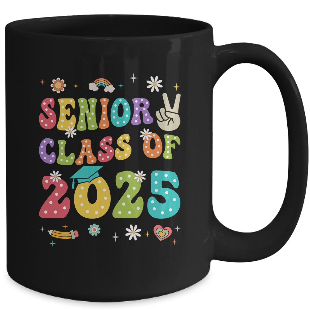 Senior 2025 Class Of 2025 Seniors Graduation Groovy Retro Mug | siriusteestore