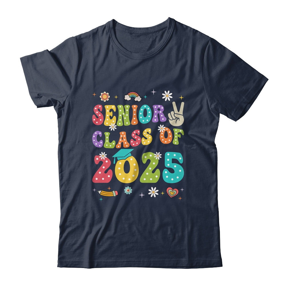 Senior 2025 Class Of 2025 Seniors Graduation Retro Groovy Shirt & Hoodie | siriusteestore