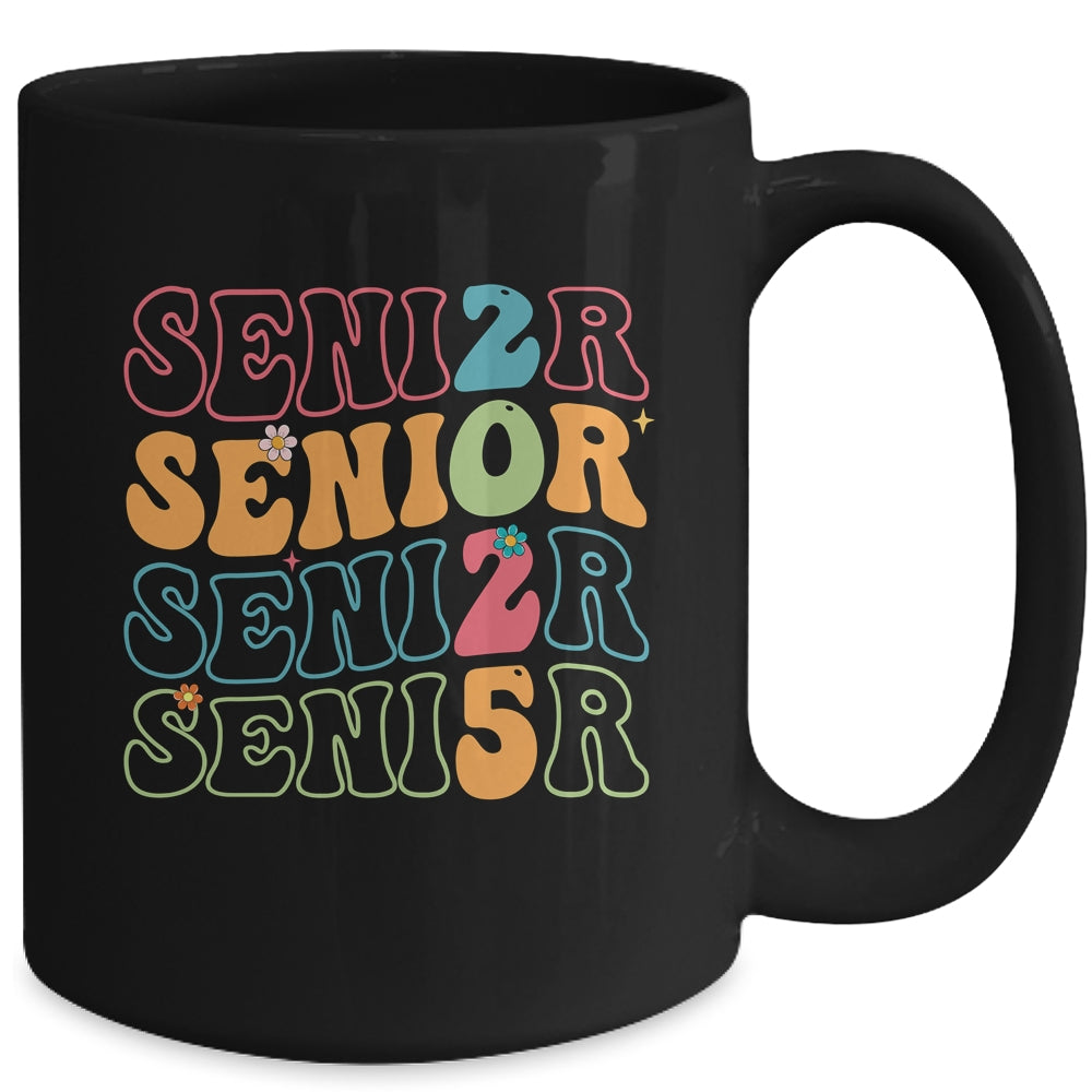 Senior 2025 Class Of 2025 Seniors Graduation Retro Groovy Mug | siriusteestore