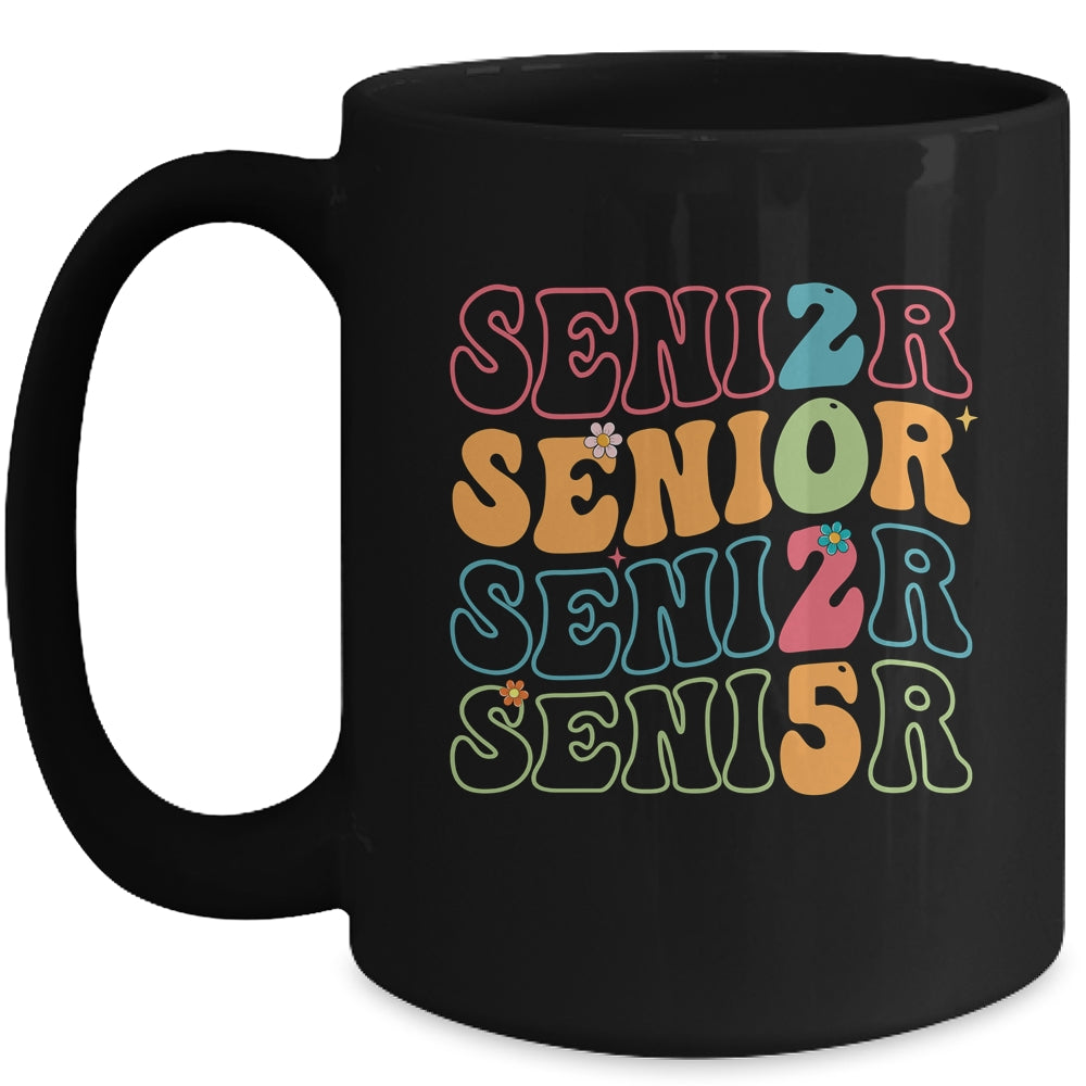 Senior 2025 Class Of 2025 Seniors Graduation Retro Groovy Mug | siriusteestore