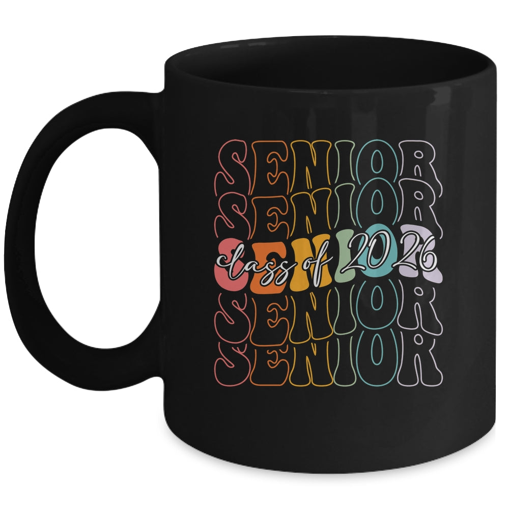 Senior 2026 Class Of 2026 Back To School First Day Groovy Mug | siriusteestore