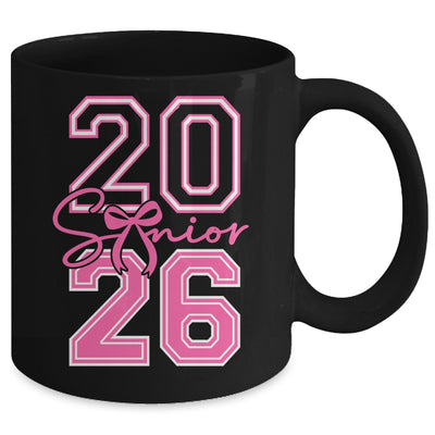 Senior 2026 Class Of 2026 Coquette Pink Bow Graduation Girl Mug | siriusteestore