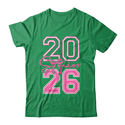 Senior 2026 Class Of 2026 Coquette Pink Bow Graduation Girl Shirt & Hoodie | siriusteestore