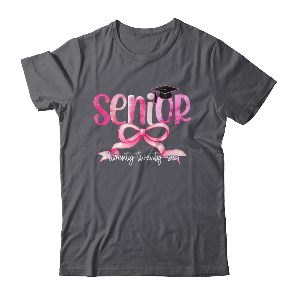 Senior 2026 Class Of 2026 Girls Coquette Bow Teacher Student Shirt & Hoodie | siriusteestore