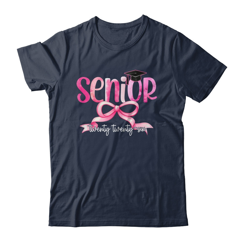 Senior 2026 Class Of 2026 Girls Coquette Bow Teacher Student Shirt & Hoodie | siriusteestore