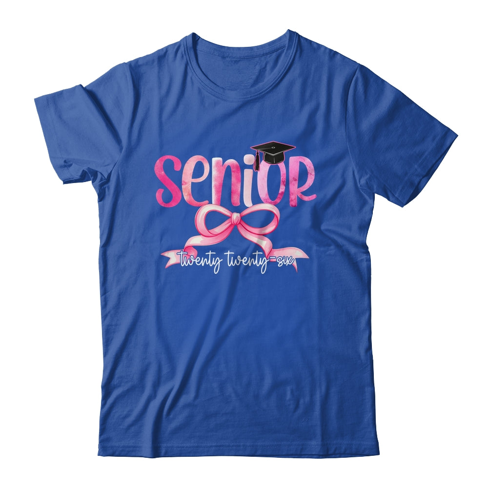 Senior 2026 Class Of 2026 Girls Coquette Bow Teacher Student Shirt & Hoodie | siriusteestore