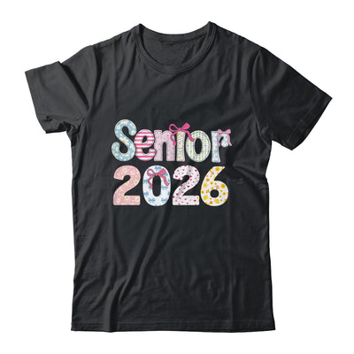 Senior 2026 Pastel Floral Class Of 2026 Girls Coquette Bow Shirt & Hoodie | siriusteestore