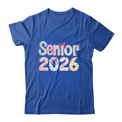 Senior 2026 Pastel Floral Class Of 2026 Girls Coquette Bow Shirt & Hoodie | siriusteestore