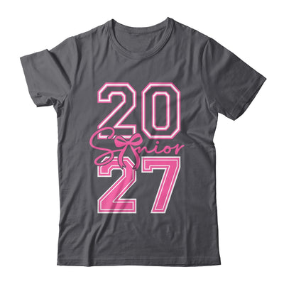 Senior 2027 Class Of 2027 Coquette Pink Bow Graduation Girl Shirt & Hoodie | siriusteestore