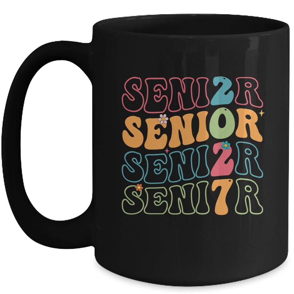 Senior 2027 Class Of 2027 Seniors Graduation Retro Groovy Mug | siriusteestore