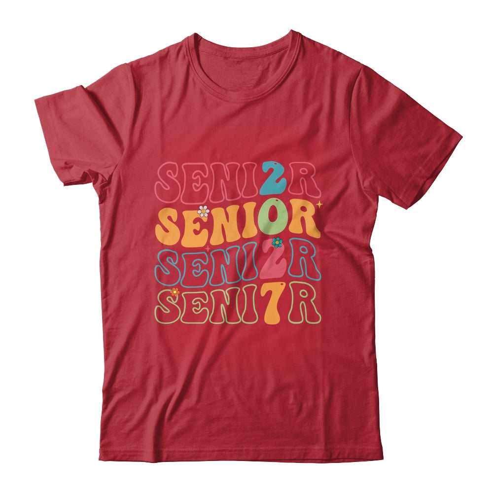 Senior 2027 Class Of 2027 Seniors Graduation Retro Groovy Shirt & Hoodie | siriusteestore