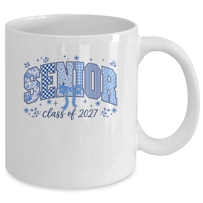 Senior 2027 Floral Class Of 2027 Coquette Bow Graduation Mug | siriusteestore