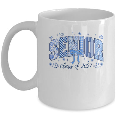 Senior 2027 Floral Class Of 2027 Coquette Bow Graduation Mug | siriusteestore