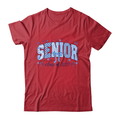 Senior 2027 Floral Class Of 2027 Coquette Bow Graduation Shirt & Hoodie | siriusteestore