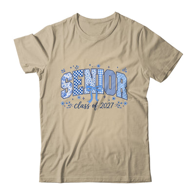 Senior 2027 Floral Class Of 2027 Coquette Bow Graduation Shirt & Hoodie | siriusteestore