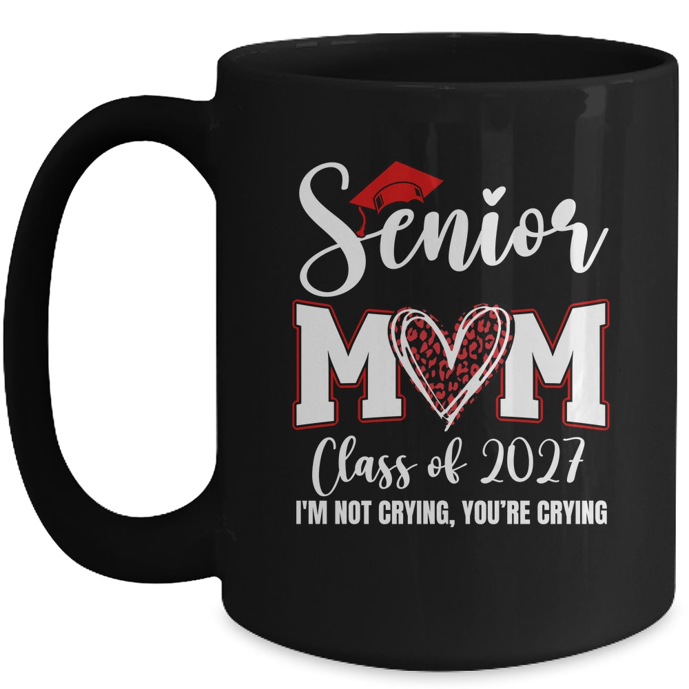 Senior Mom Class Of 2027 Senior Mama 2027 Graduation Leopard Mug | siriusteestore