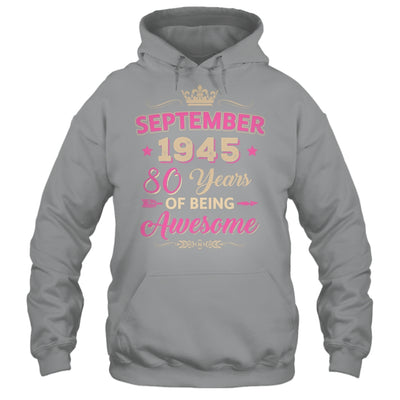 September 1945 80 Years Of Being Awesome Retro 80th Birthday Shirt & Tank Top | siriusteestore