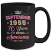 September 1955 70 Years Of Being Awesome Retro 70th Birthday Mug | siriusteestore