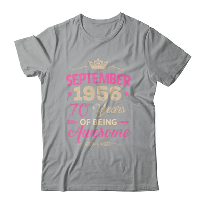 September 1956 70 Years Of Being Awesome Retro 70th Birthday Shirt & Tank Top | siriusteestore