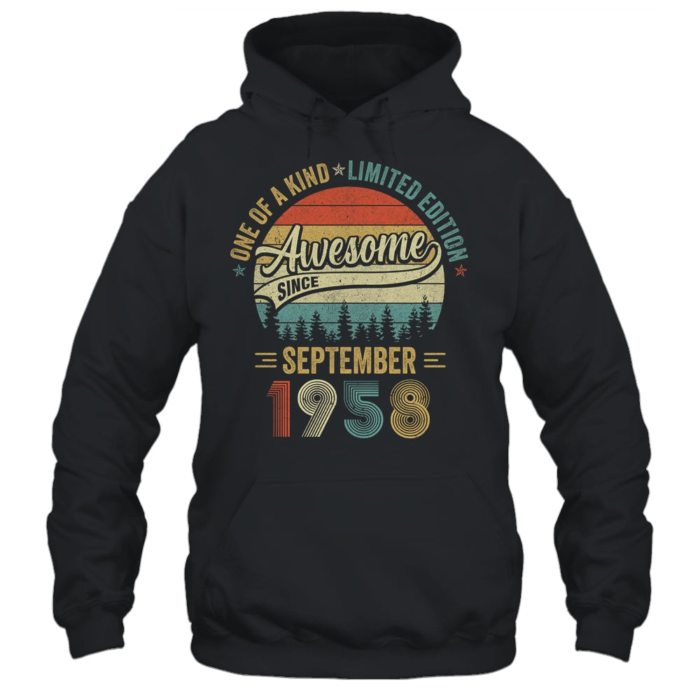 September 1958 Vintage 65 Years Old Retro 65th Birthday Shirt & Hoodie | siriusteestore