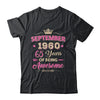 September 1960 65 Years Of Being Awesome Retro 65th Birthday Shirt & Tank Top | siriusteestore