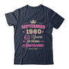 September 1960 65 Years Of Being Awesome Retro 65th Birthday Shirt & Tank Top | siriusteestore
