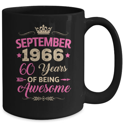 September 1966 60 Years Of Being Awesome Retro 60th Birthday Mug | siriusteestore
