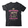 September 1970 55 Years Of Being Awesome Retro 55th Birthday Shirt & Tank Top | siriusteestore