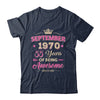 September 1970 55 Years Of Being Awesome Retro 55th Birthday Shirt & Tank Top | siriusteestore