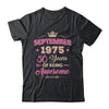 September 1975 50 Years Of Being Awesome Retro 50th Birthday Shirt & Tank Top | siriusteestore