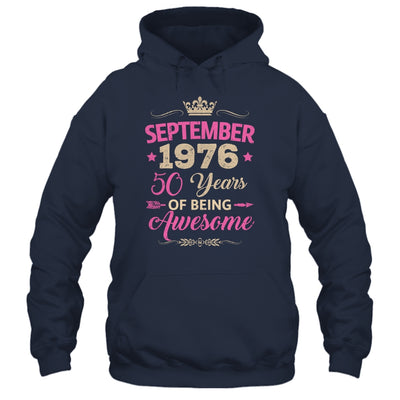 September 1976 50 Years Of Being Awesome Retro 50th Birthday Shirt & Tank Top | siriusteestore