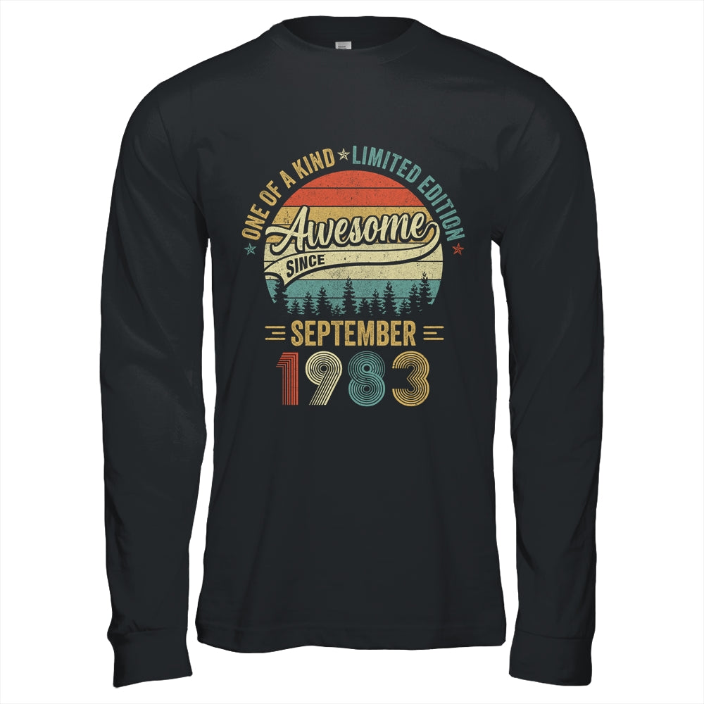 September 1983 Vintage 40 Years Old Retro 40th Birthday Shirt & Hoodie | siriusteestore