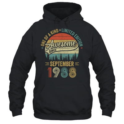 September 1988 Vintage 35 Years Old Retro 35th Birthday Shirt & Hoodie | siriusteestore